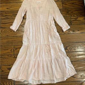 Xirena pale pink midi dress